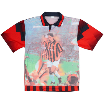 1996-97 AC Milan Graphic Shirt R.Baggio #18 - 8/10 - (L)