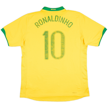 2006-08 Brazil Home Shirt Ronaldinho #10 - 5/10 - (L)