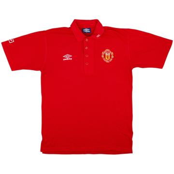 1998-99 Manchester United Umbro Polo Shirt - 9/10 - (L)