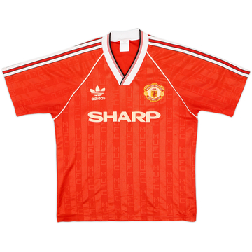 1988-90 Manchester United Home Shirt - 8/10 - (M)