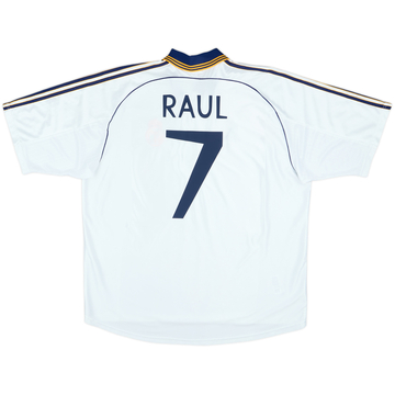 1998-00 Real Madrid Home Shirt Raul #7 - 6/10 - (XXL)