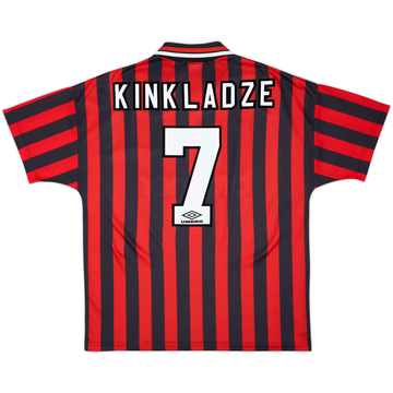 1994-96 Manchester City Away Shirt Kinkladze #7 - 9/10 - (XL)