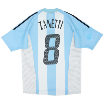 2002-04 Argentina Home Shirt Zanetti #8 - 5/10 - (M)
