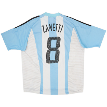 2002-04 Argentina Home Shirt Zanetti #8 - 6/10 - (L)