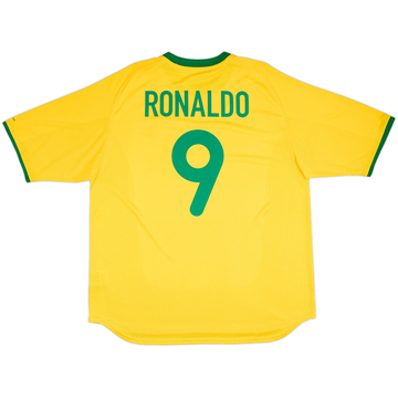 2000-02 Brazil Home Shirt Ronaldo #9 - 9/10 - (XL)