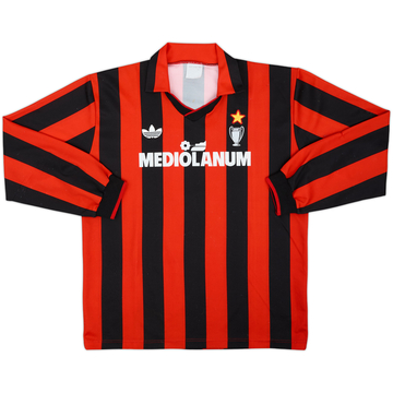 1990-91 AC Milan Home L/S Shirt #9 - 6/10 - (XL)