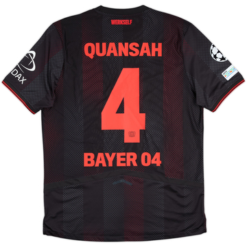 2025-26 Bayer Leverkusen Match Issue Champions League Home Shirt Quansah #4