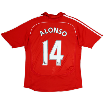 Camiseta de local del Liverpool 2006-08 Alonso #14 - 8/10 - (XL.Niños)