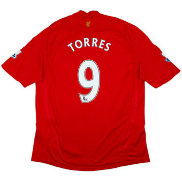 2008-10 Liverpool Home Shirt Torres #9 - 6/10 - (XL)