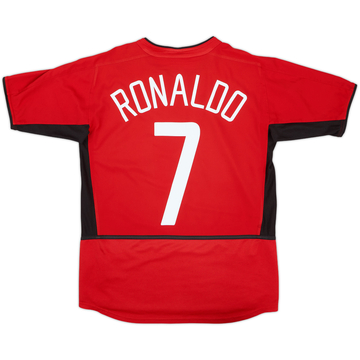 2002-04 Manchester United Home Shirt Ronaldo #7 - 7/10 - (XL.Boys)