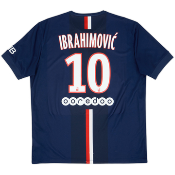 2014-15 Paris Saint-Germain Home Shirt Ibrahimovic #10 - 8/10 - (XL)