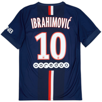 2014-15 Paris Saint-Germain Home Shirt Ibrahimovic #10 - 6/10 - (S)