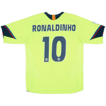 2005-06 Barcelona Away Shirt Ronaldinho #10 - 9/10 - (L)