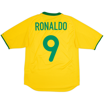 2000-02 Brazil Home Shirt Ronaldo #9 - 8/10 - (S)