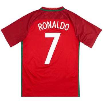 2016-18 Portugal Home Shirt Ronaldo #7 - 8/10 - (S)