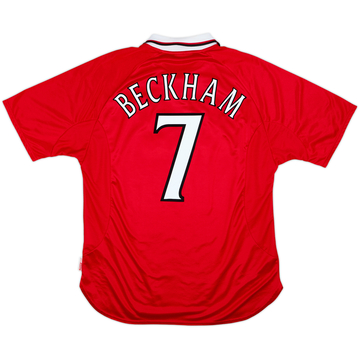 1999-00 Manchester United 'CL Winners' Shirt Beckham #7 - 9/10 - (XL)