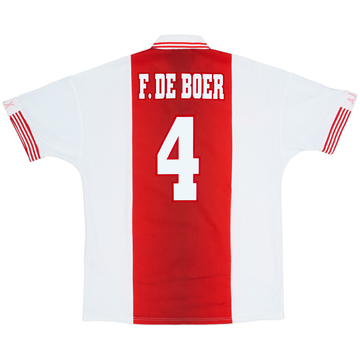 1997-98 Ajax Home Shirt F. De Boer #4 - 7/10 - (L)