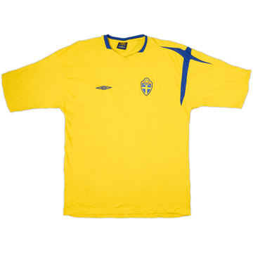 2004-06 Sweden Umbro Cotton Training Shirt - 8/10 - (XXL)