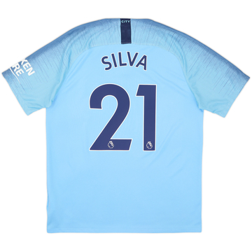 2018-19 Manchester City Home Shirt Silva #21 - 8/10 - (L)