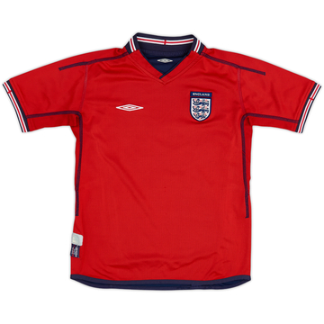 2002-04 Inglaterra Camiseta Visitante - 8/10 - (L.Boys)