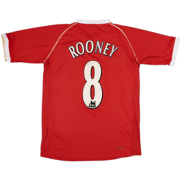 2006-07 Manchester United Home Shirt Rooney #8 - 5/10 - (XL.Boys)