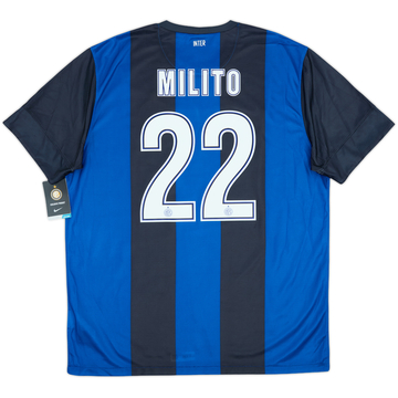 2012-13 Inter Milan Home Shirt Milito #22 (XL)