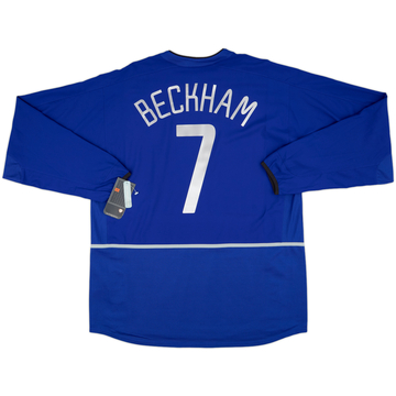 2002-03 Manchester United Third L/S Shirt Beckham #7 (XL)