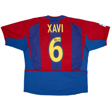 2002-03 Barcelona Home Shirt Xavi #6 - 9/10 - (XL)