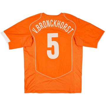 2004-06 Netherlands Home Shirt V.Bronckhorst #5 - 6/10 - (XL)