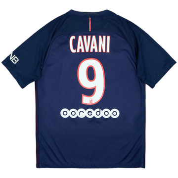 2016-17 Paris Saint-Germain Home Shirt Cavani #9 - 6/10 - (M)