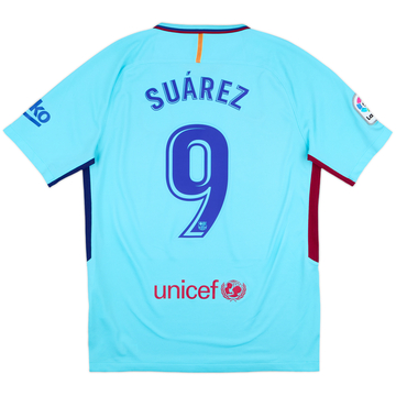 2017-18 Barcelona Away Shirt Suarez #9 - 6/10 - (M)