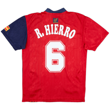 1996-98 Spain Home Shirt R.Hierro #6 - 8/10 - (M)