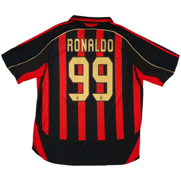 2006-07 AC Milan Home Shirt Ronaldo #99 - 6/10 - (XL)