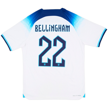 2022-23 England Authentic Home Shirt Bellingham #22 - 7/10 - (M)