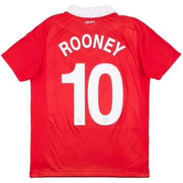 2010-11 Manchester United Home Shirt Rooney #10 - 9/10 - (XL.Boys)
