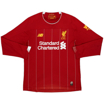 2019-20 Liverpool Home L/S Shirt - 4/10 - (XL.Boys)