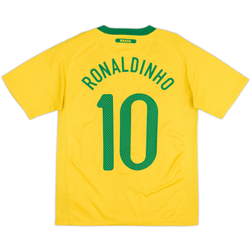 2010-11 Brazil Home Shirt Ronaldinho #10 - 7/10 - (XL.Boys)