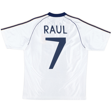 1998-00 Real Madrid Home Shirt Raul #7 - 9/10 - (XL.Boys)