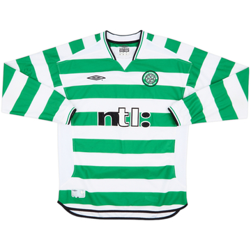 2001-03 Celtic Home L/S Shirt - 5/10 - (L)