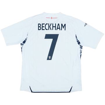2007-09 England Home Shirt Beckham #7 - 6/10 - (XL)