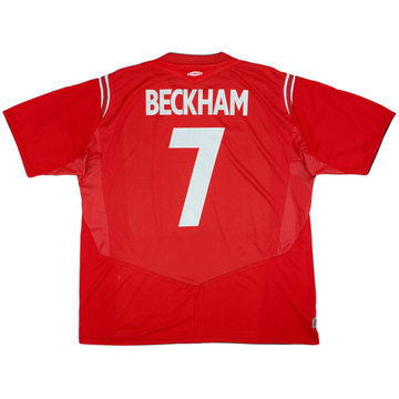 2004-06 England Away Shirt Beckham #7 - 7/10 - (XXL)