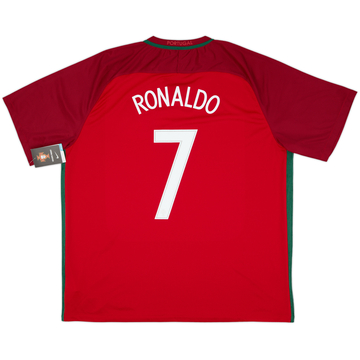2016-18 Portugal Home Shirt Ronaldo #7 (XXL)