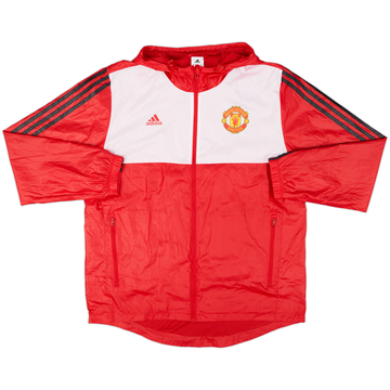 2017-18 Manchester United adidas Hooded Rain Jacket - 8/10 - (L)
