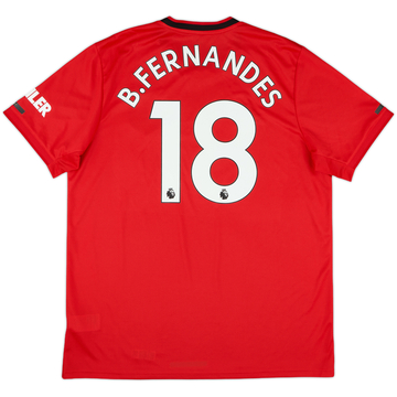 2019-20 Manchester United Home Shirt B.Fernandes #18 - 8/10 - (XL)