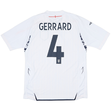 2007-09 England Home Shirt Gerrard #4 - 4/10 - (L)