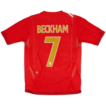 2006-08 England Away Shirt Beckham #7 - 6/10 - (S)