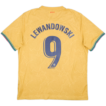 2022-23 Barcelona Away Shirt Lewandowski #9 - 9/10 - (XL)