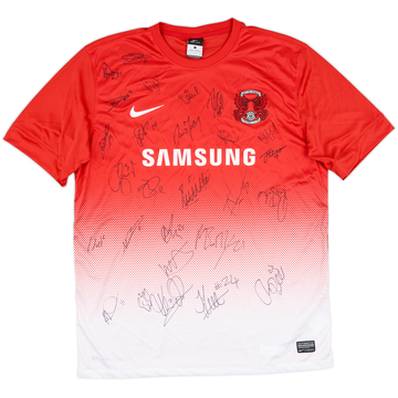 2013-14 Leyton Orient Squad Signed Home Shirt - 8/10 - (L)