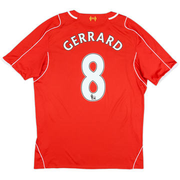 2014-15 Liverpool Home Shirt Gerrard #8 - 6/10 - (L)