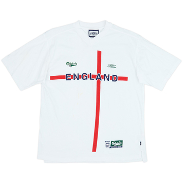 1999-00 England Umbro Cotton Tee - 7/10 - (L)